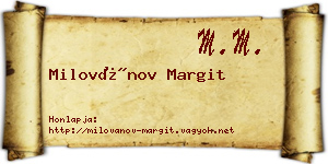 Milovánov Margit névjegykártya